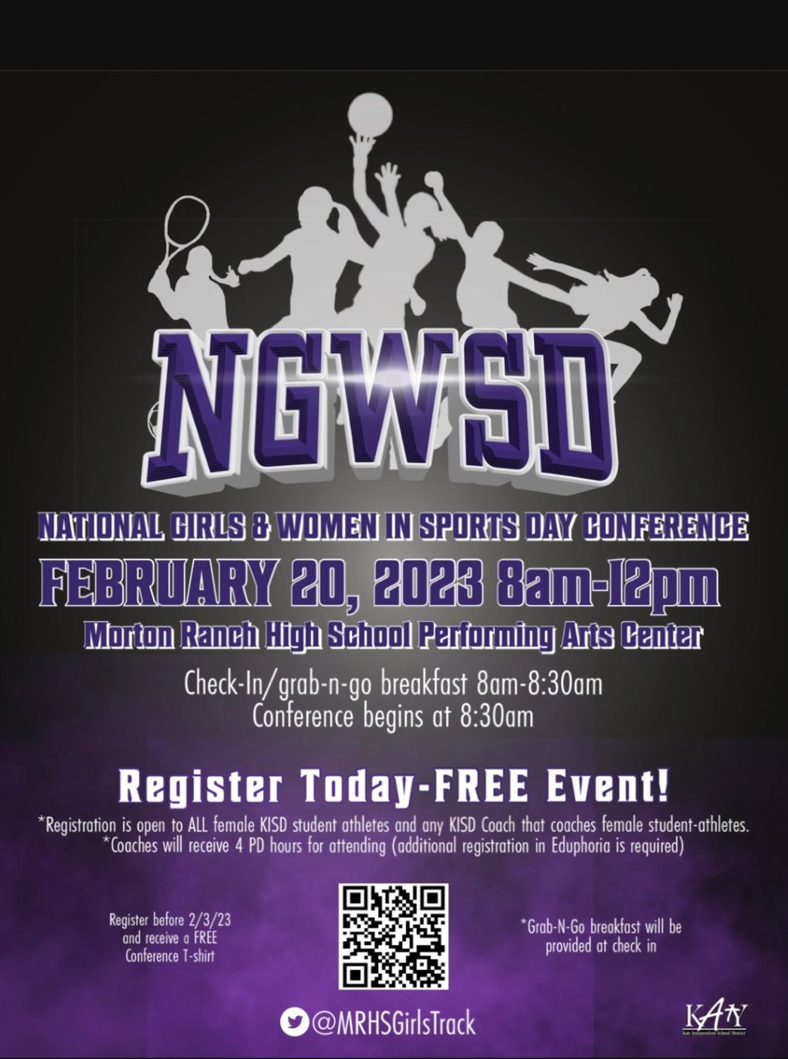 Morton Ranch is hosting its second National Girls and Women in Sports Day Conference on Feb. 20.
